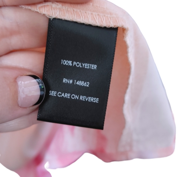 Torrid Pink Purple Water Color Semi Sheer Short Sleeve Blouse Women Plus Size 2X - Picture 8 of 9